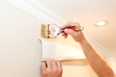 Pose de papier peint à Jarret — revêtements muraux et toiles de verre